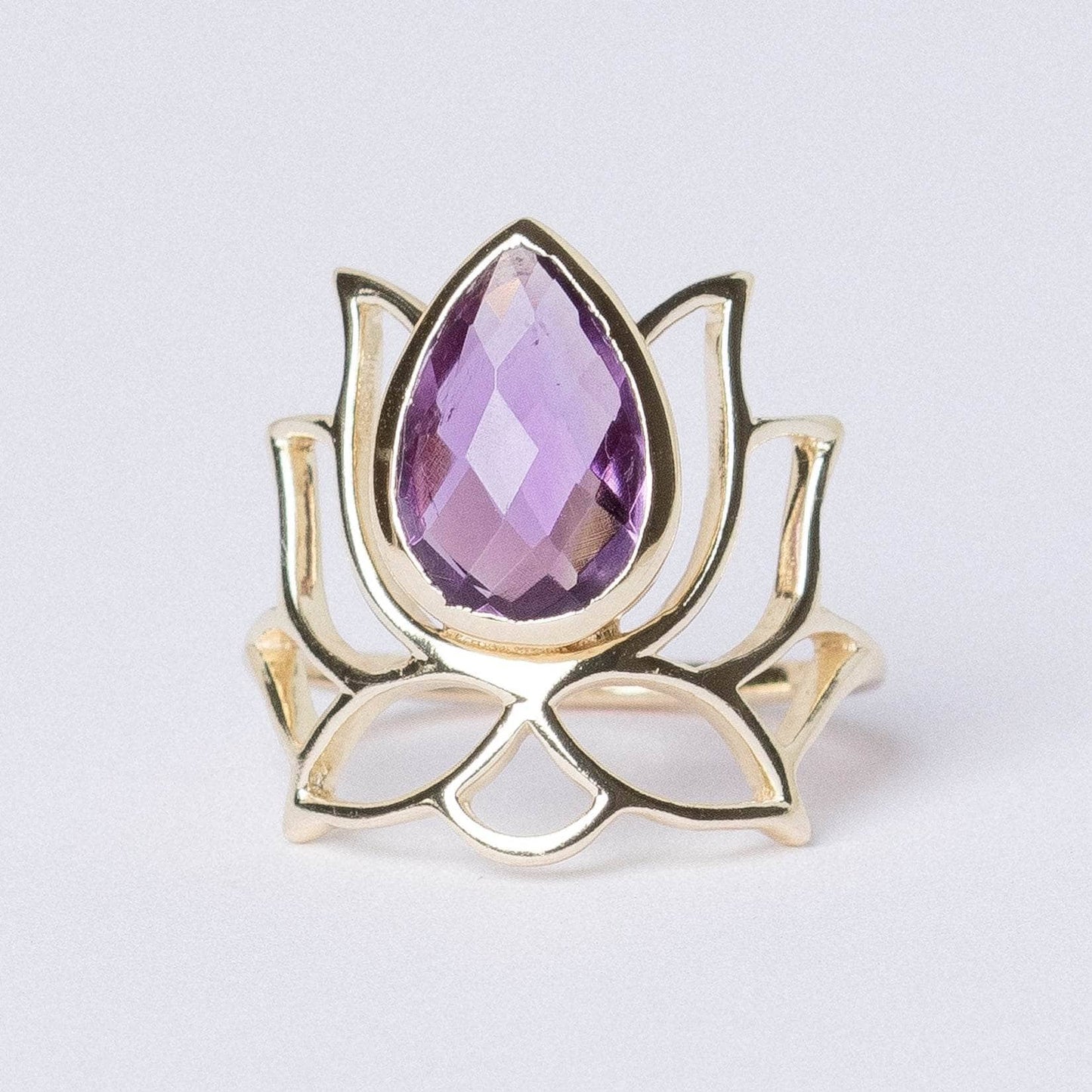 Lotus Gemstone Ring