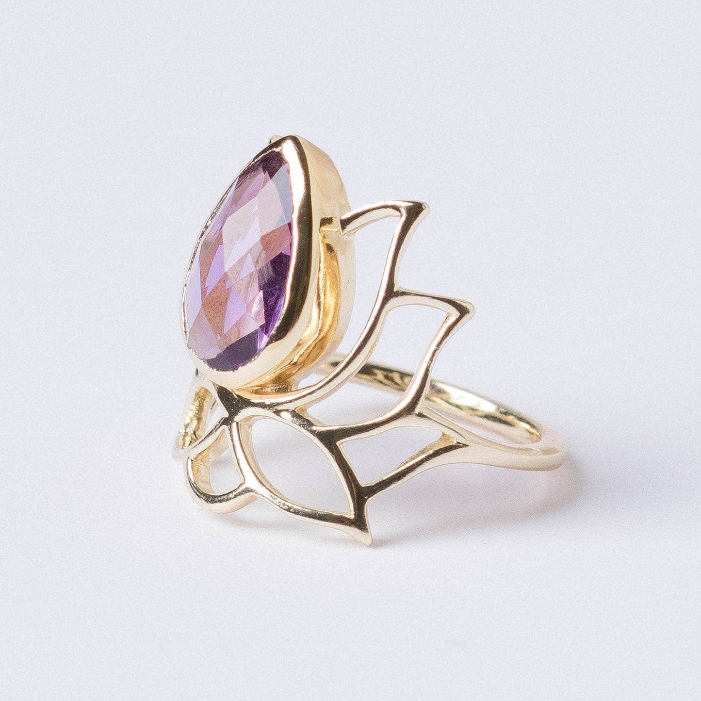 Lotus Gemstone Ring
