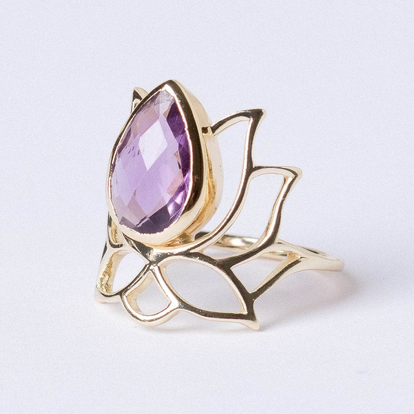 Lotus Gemstone Ring