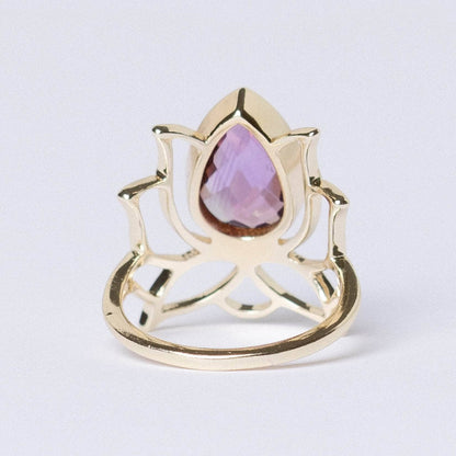 Lotus Gemstone Ring
