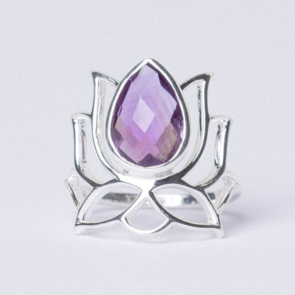 Lotus Gemstone Ring