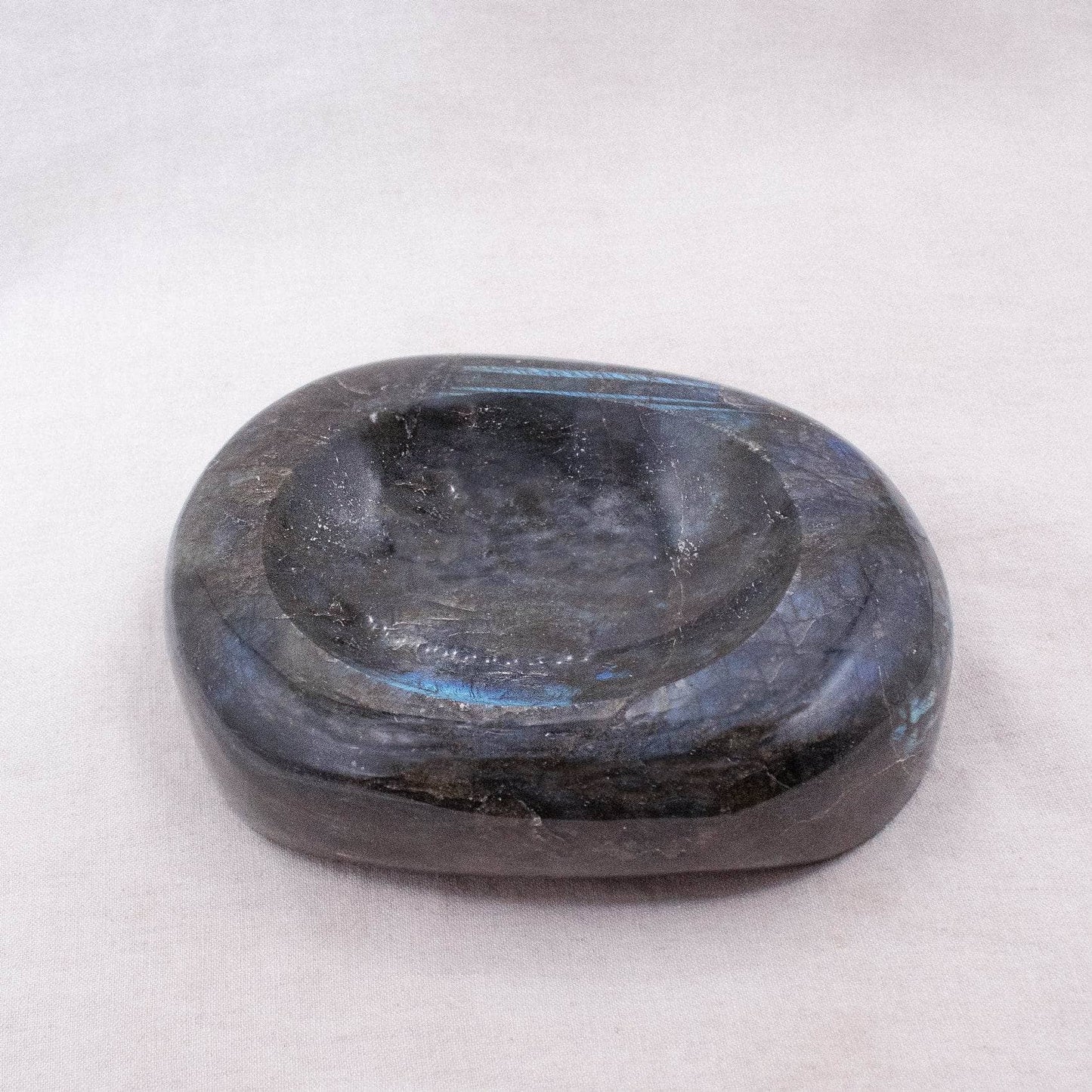 Genuine Labradorite Blue Flame Bowl - 1 of a Kind