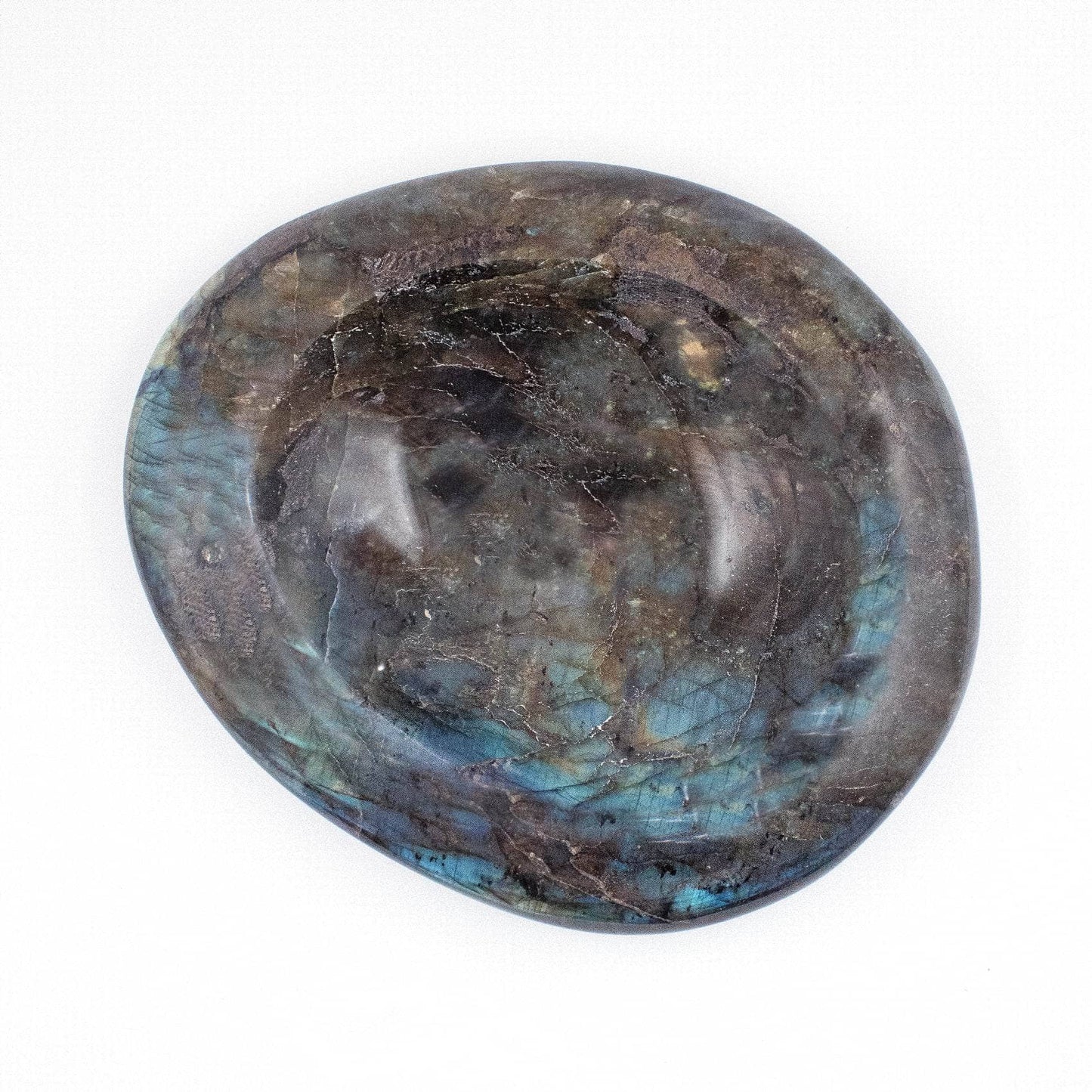 Genuine Labradorite Blue Flame Bowl - 1 of a Kind