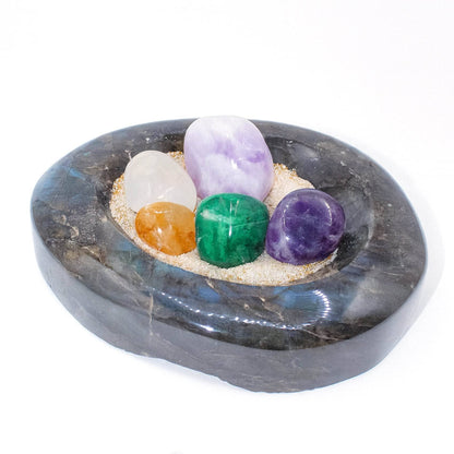 Genuine Labradorite Blue Flame Bowl - 1 of a Kind