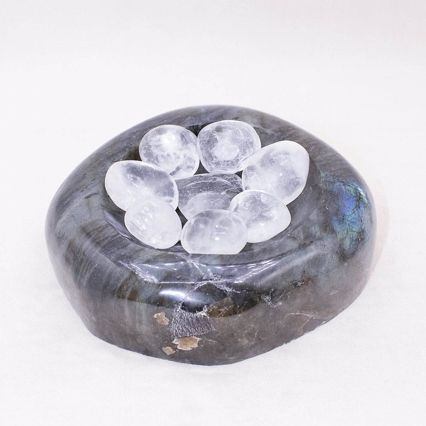Genuine Labradorite Blue Flame Bowl - 1 of a Kind
