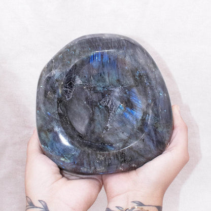 Genuine Labradorite Blue Flame Bowl - 1 of a Kind