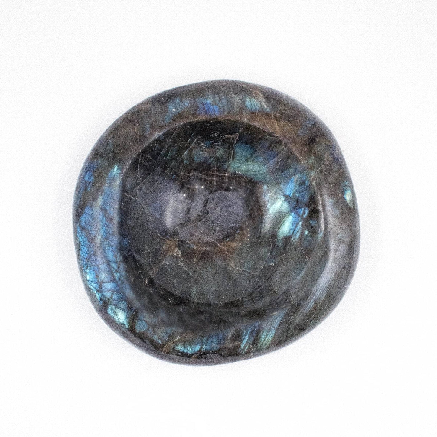 Genuine Labradorite Blue Flame Bowl - 1 of a Kind