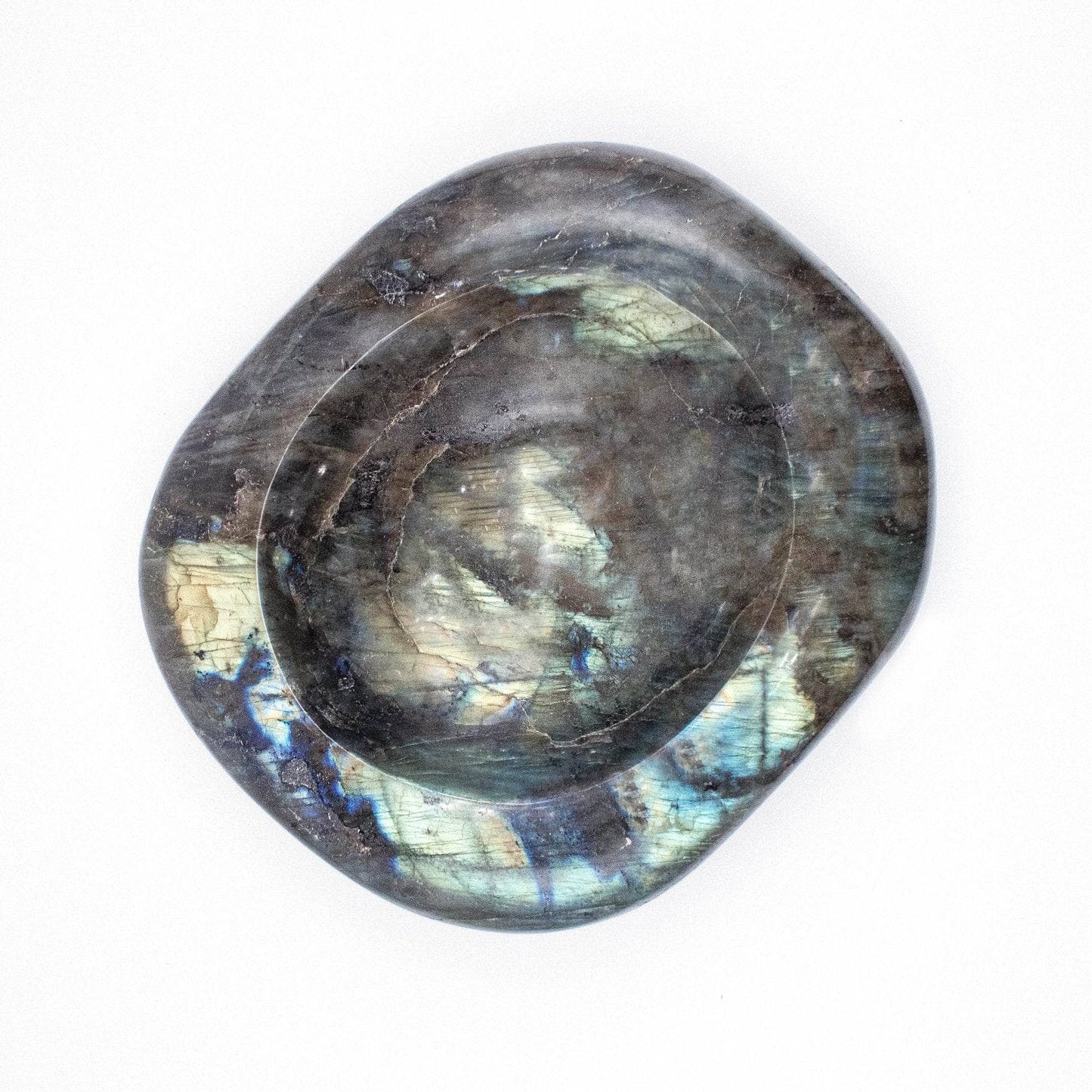 Genuine Labradorite Blue Flame Bowl - 1 of a Kind