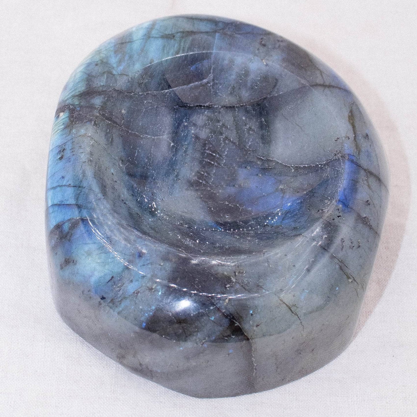 Genuine Labradorite Blue Flame Bowl - 1 of a Kind