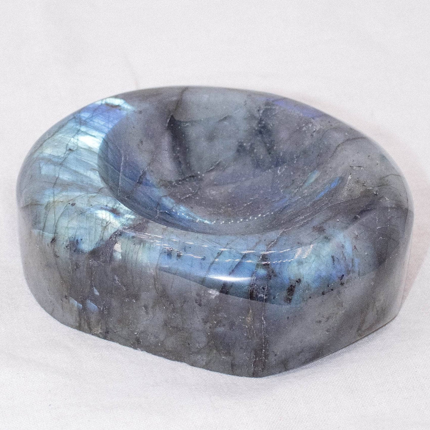 Genuine Labradorite Blue Flame Bowl - 1 of a Kind