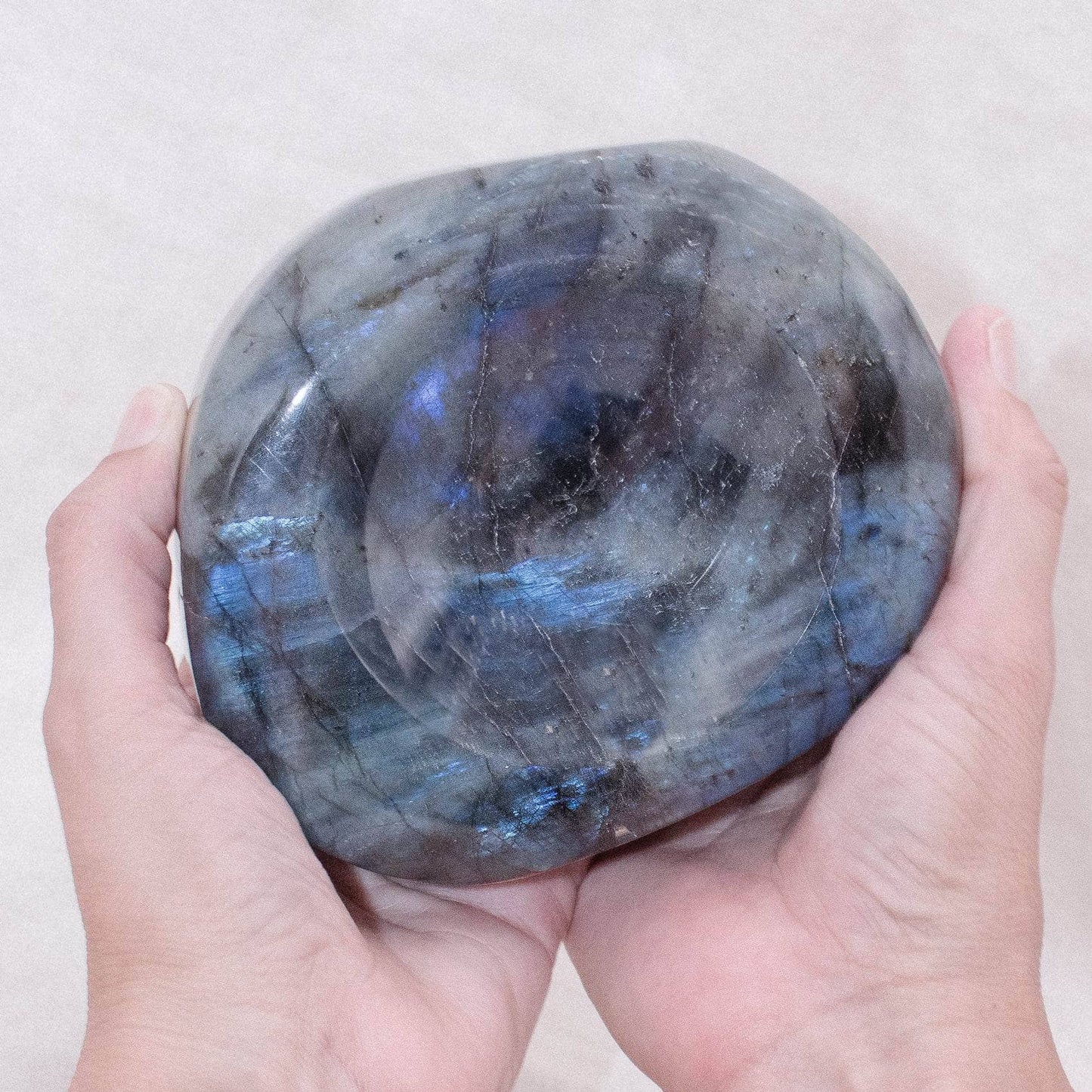 Genuine Labradorite Blue Flame Bowl - 1 of a Kind