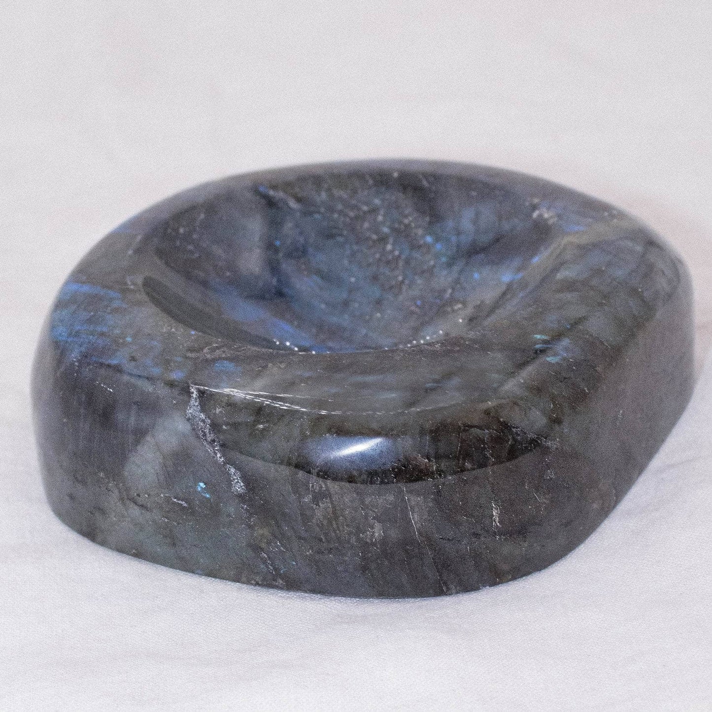 Genuine Labradorite Blue Flame Bowl - 1 of a Kind