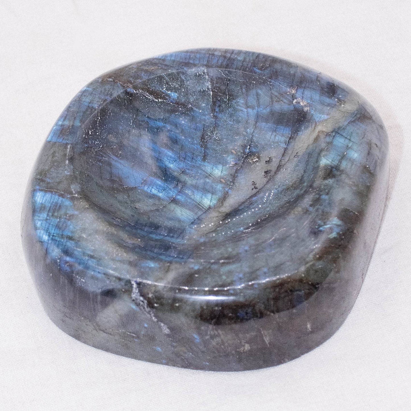 Genuine Labradorite Blue Flame Bowl - 1 of a Kind