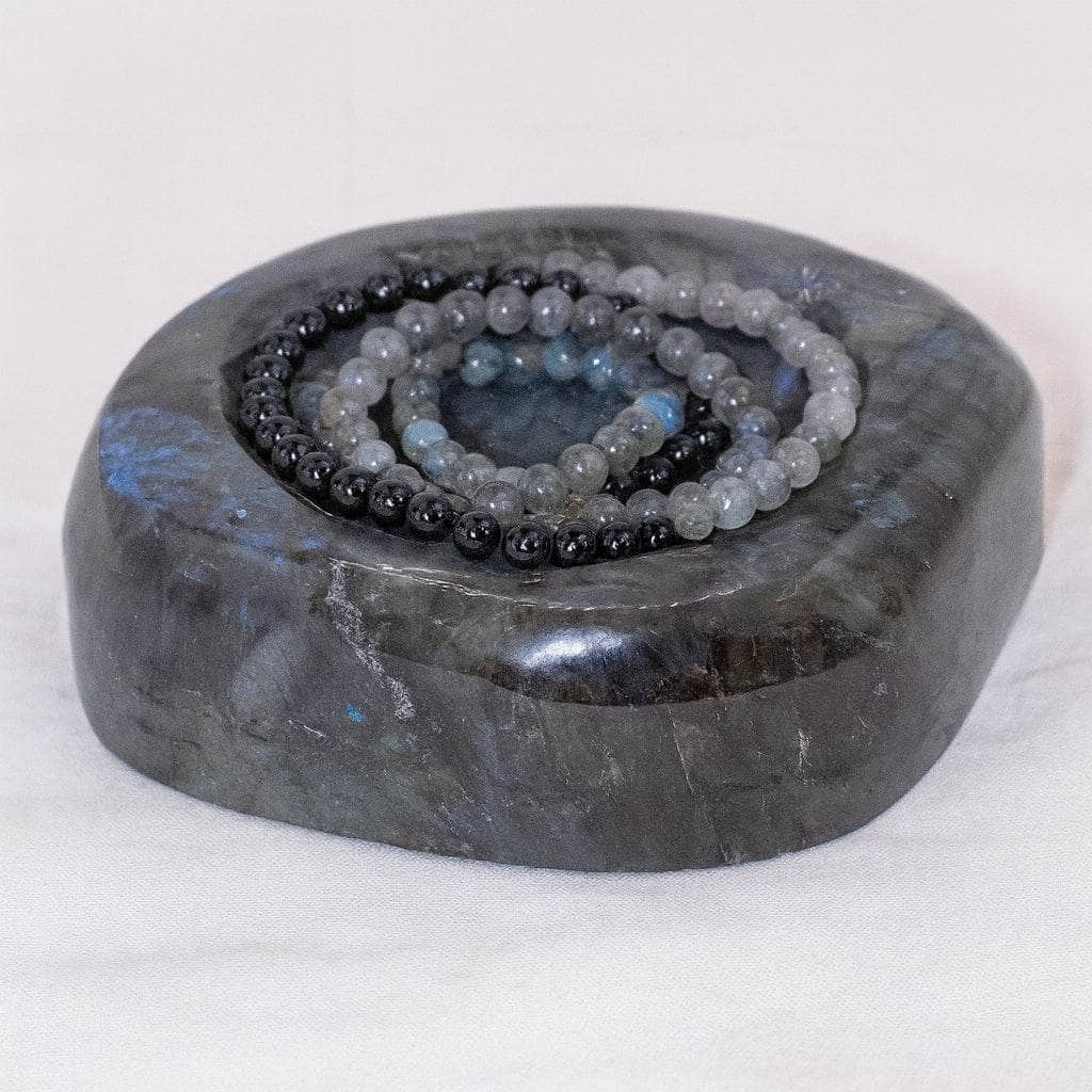 Genuine Labradorite Blue Flame Bowl - 1 of a Kind
