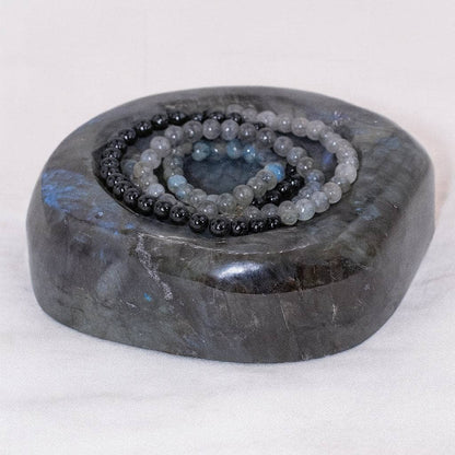 Genuine Labradorite Blue Flame Bowl - 1 of a Kind