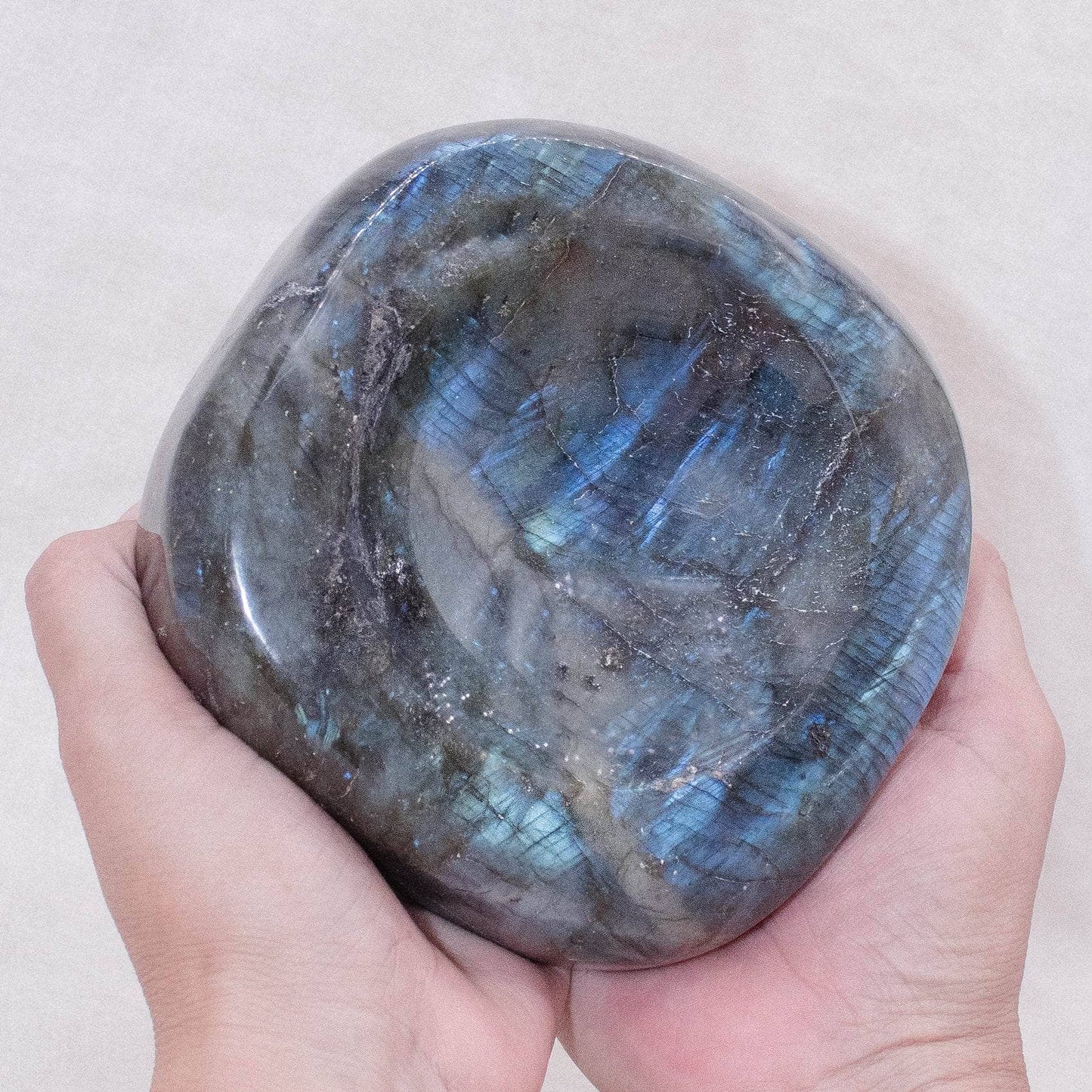 Genuine Labradorite Blue Flame Bowl - 1 of a Kind