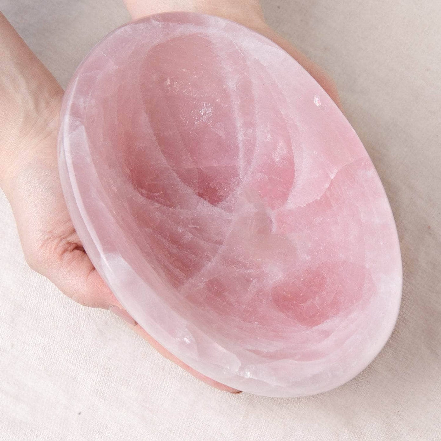 Rose Quartz Crystal Bowls- 1 of a Kind