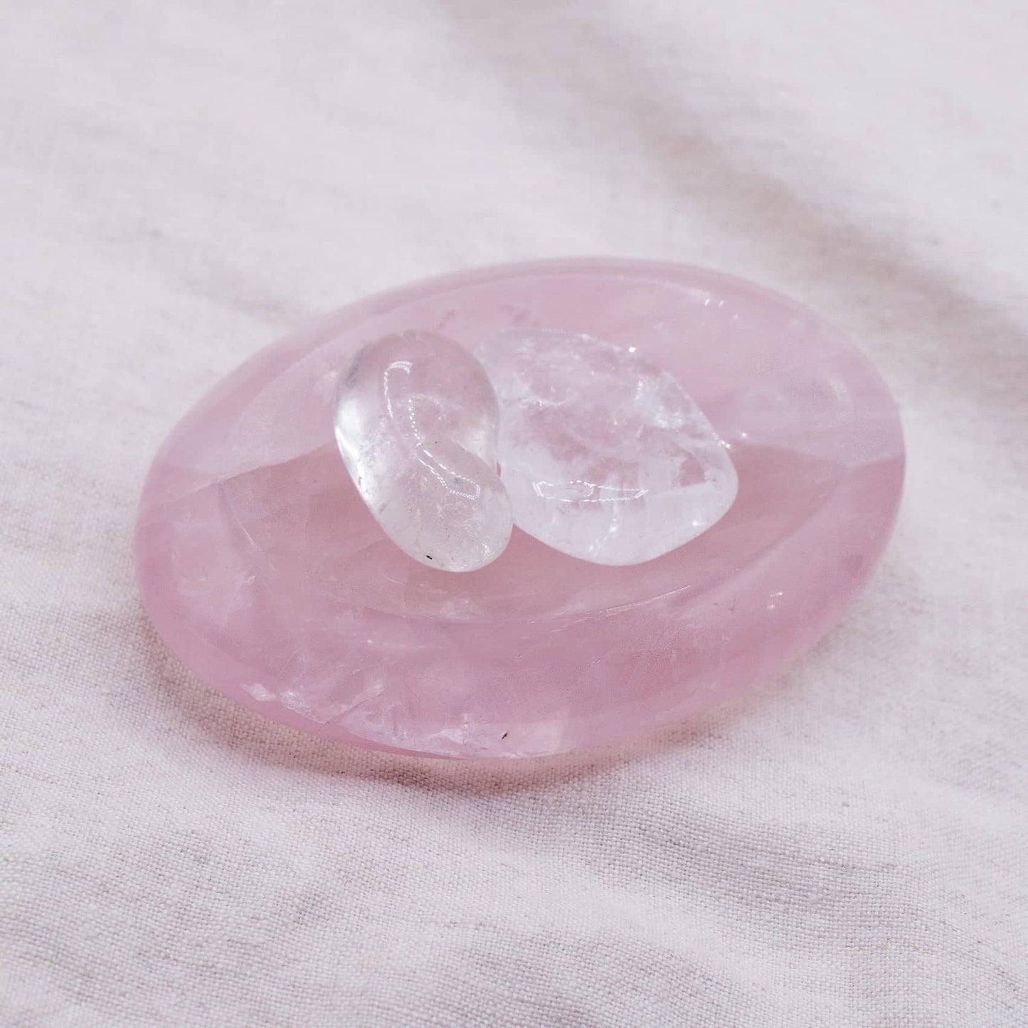 Rose Quartz Crystal Bowls- 1 of a Kind