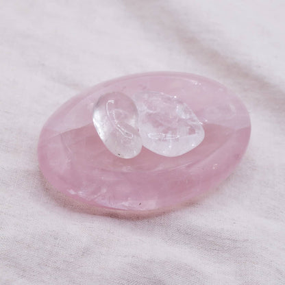 Rose Quartz Crystal Bowls- 1 of a Kind