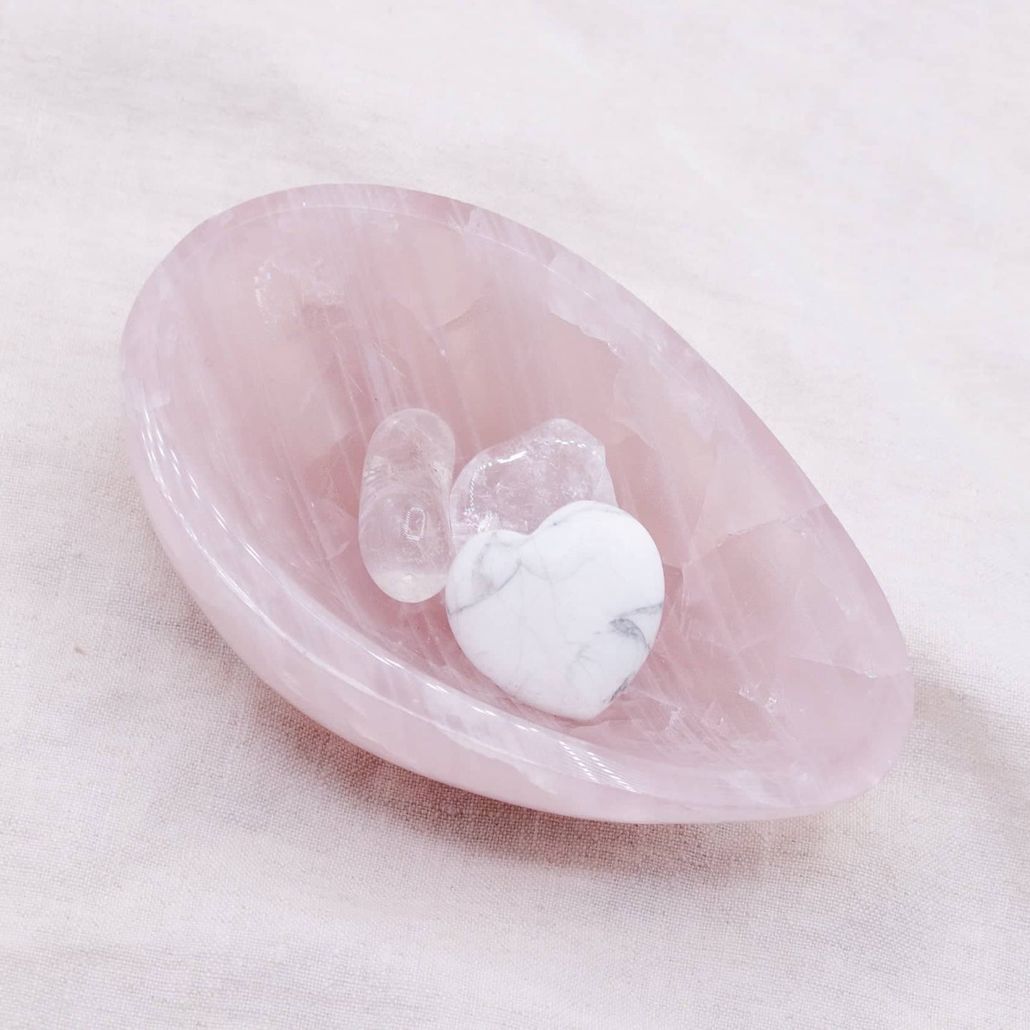 Rose Quartz Crystal Bowls- 1 of a Kind