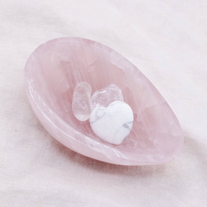 Rose Quartz Crystal Bowls- 1 of a Kind