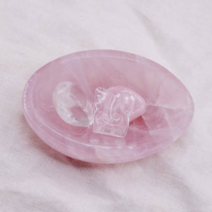 Rose Quartz Crystal Bowls- 1 of a Kind