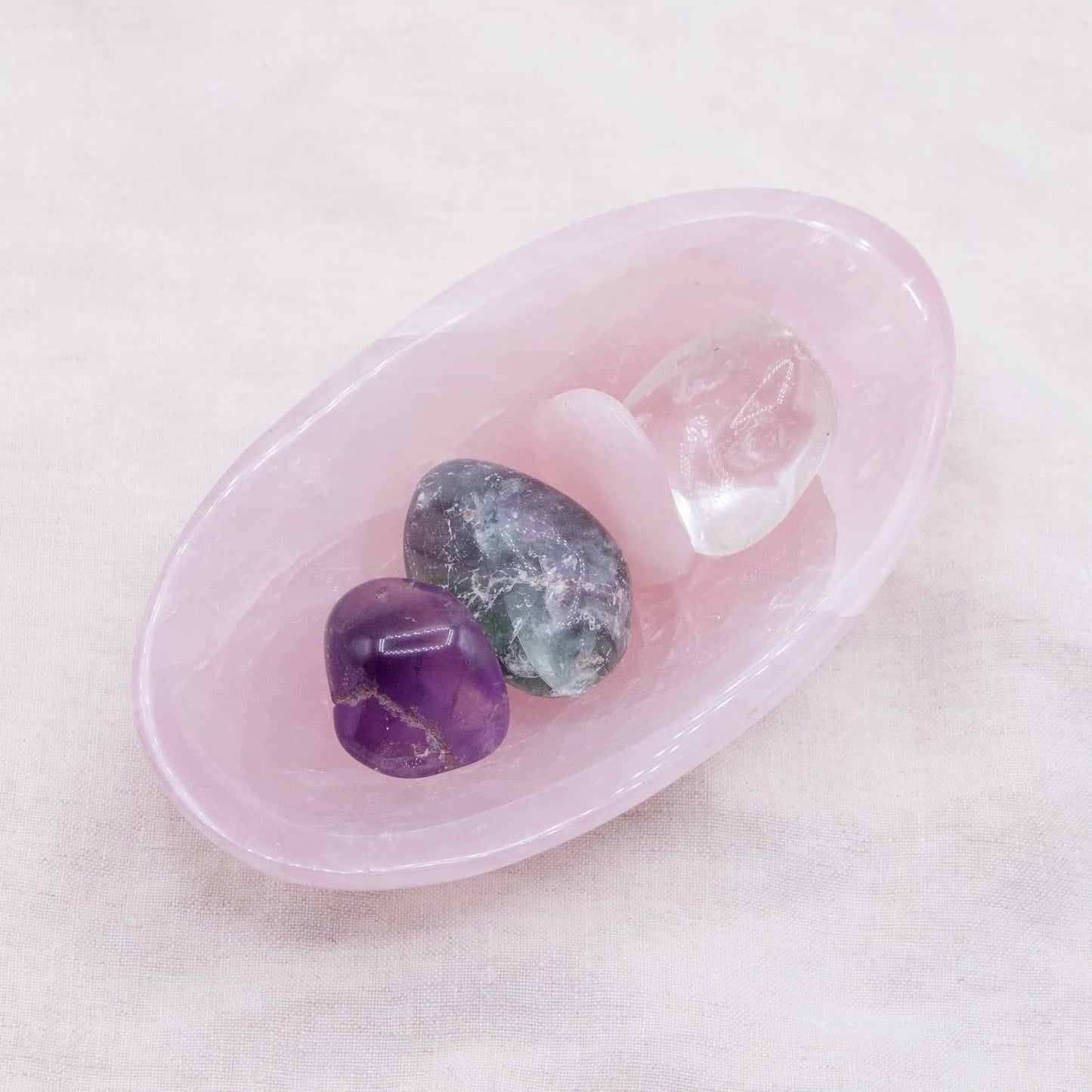 Rose Quartz Crystal Bowls- 1 of a Kind