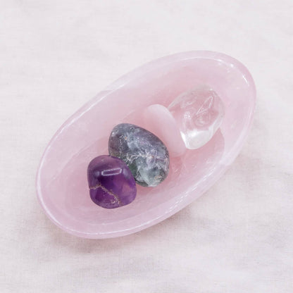 Rose Quartz Crystal Bowls- 1 of a Kind