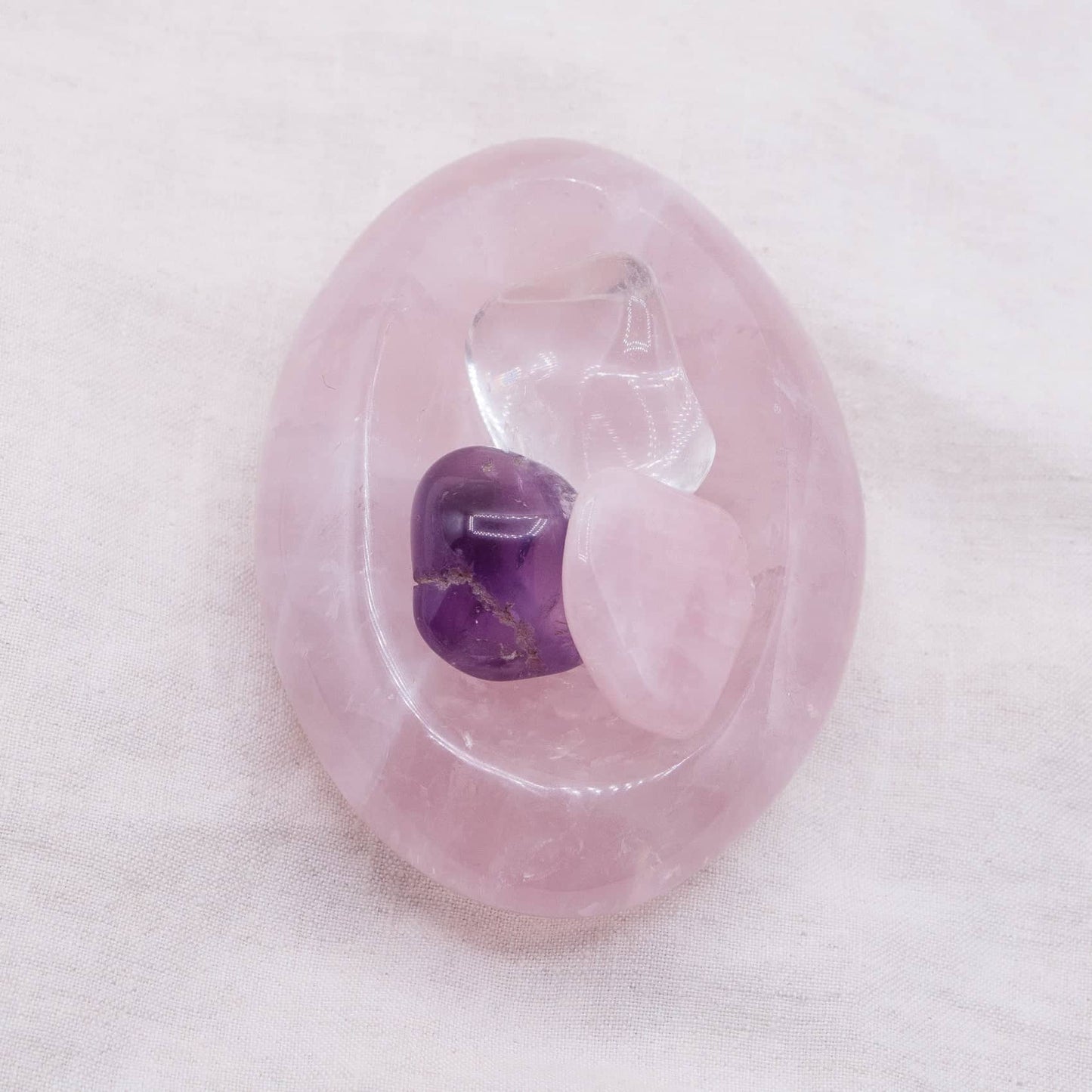 Rose Quartz Crystal Bowls- 1 of a Kind