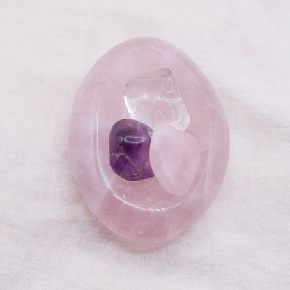 Rose Quartz Crystal Bowls- 1 of a Kind