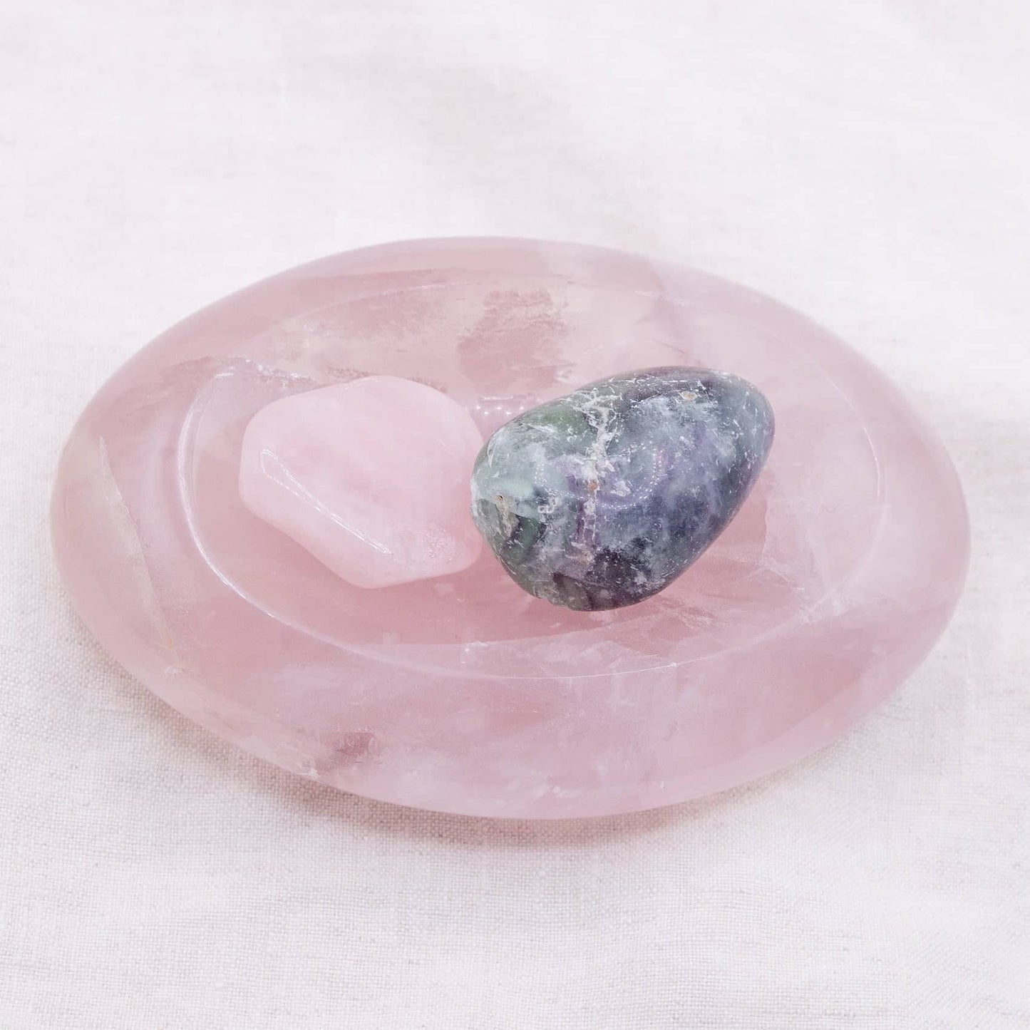 Rose Quartz Crystal Bowls- 1 of a Kind