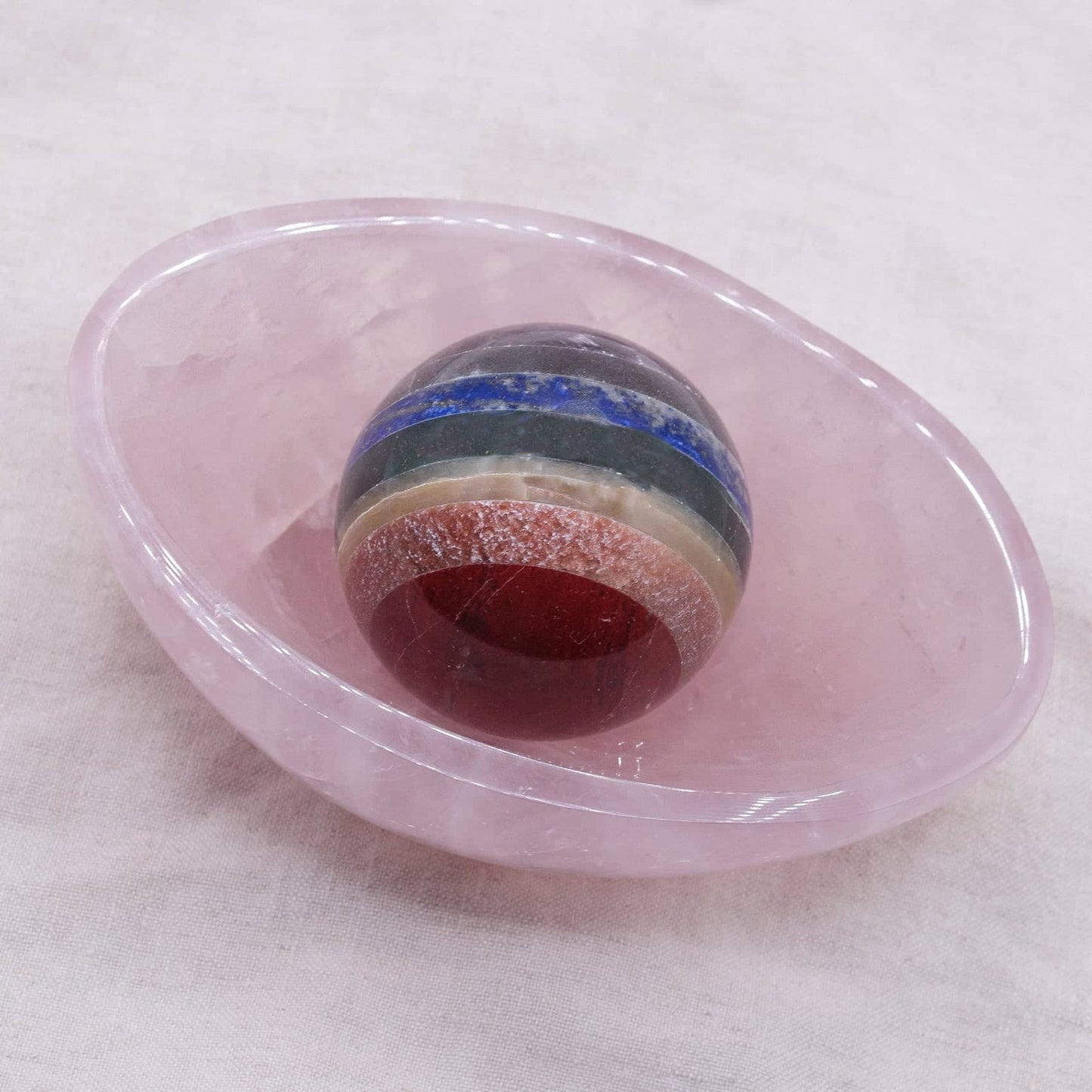 Rose Quartz Crystal Bowls- 1 of a Kind