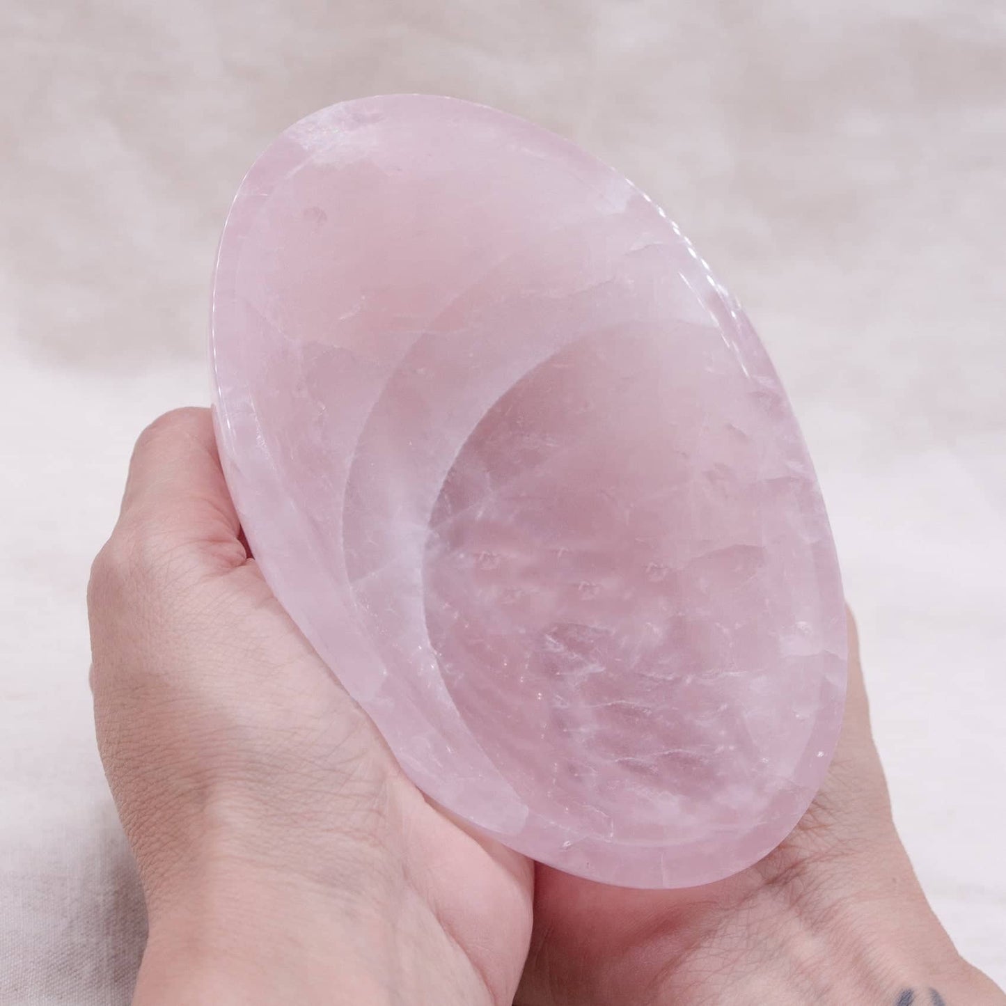 Rose Quartz Crystal Bowls- 1 of a Kind