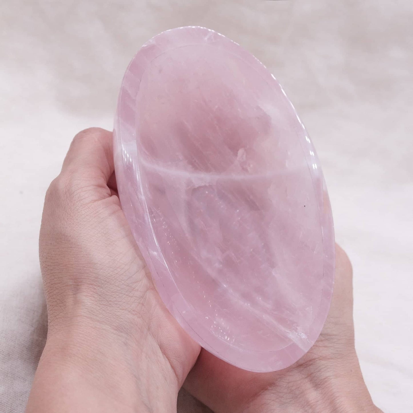 Rose Quartz Crystal Bowls- 1 of a Kind