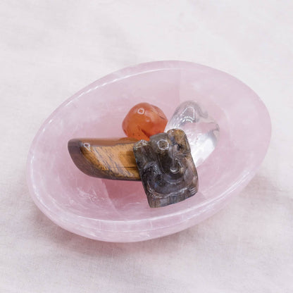 Rose Quartz Crystal Bowls- 1 of a Kind