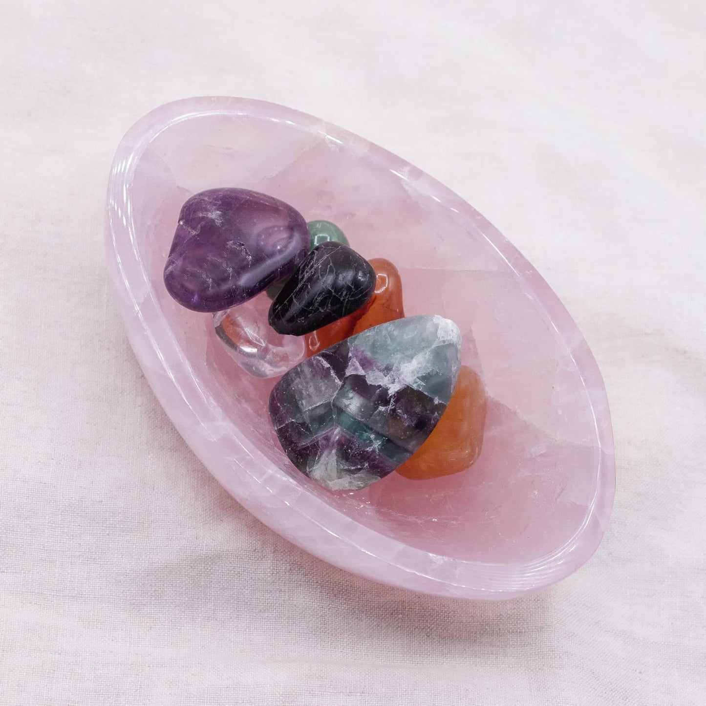 Rose Quartz Crystal Bowls- 1 of a Kind