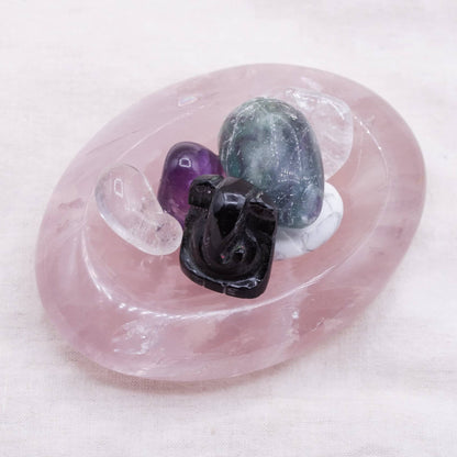 Rose Quartz Crystal Bowls- 1 of a Kind