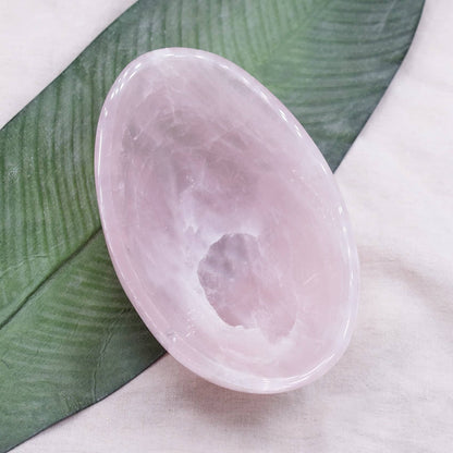 Rose Quartz Crystal Bowls- 1 of a Kind