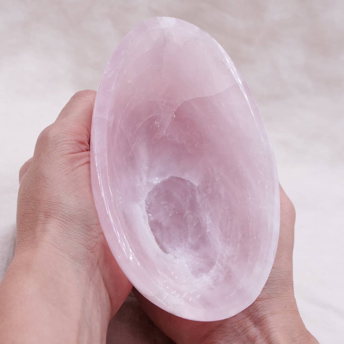 Rose Quartz Crystal Bowls- 1 of a Kind