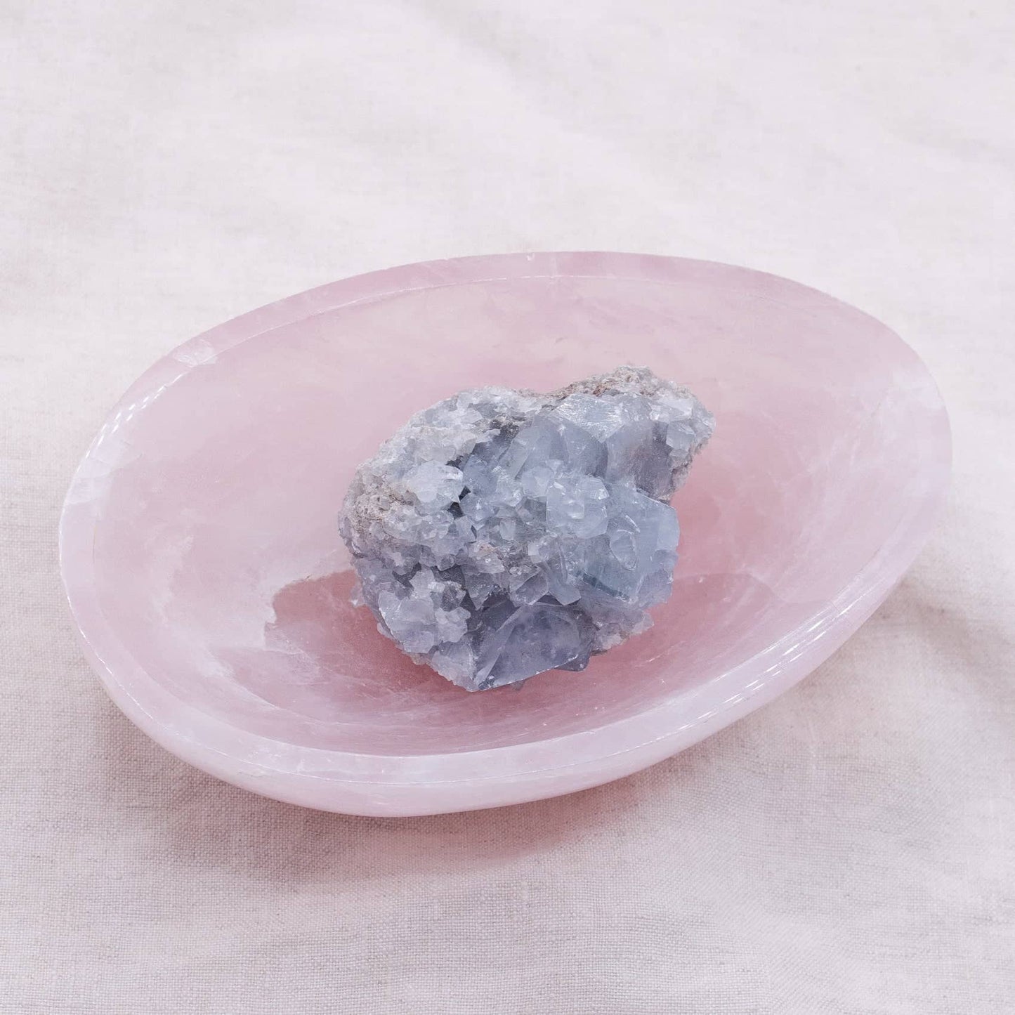Rose Quartz Crystal Bowls- 1 of a Kind