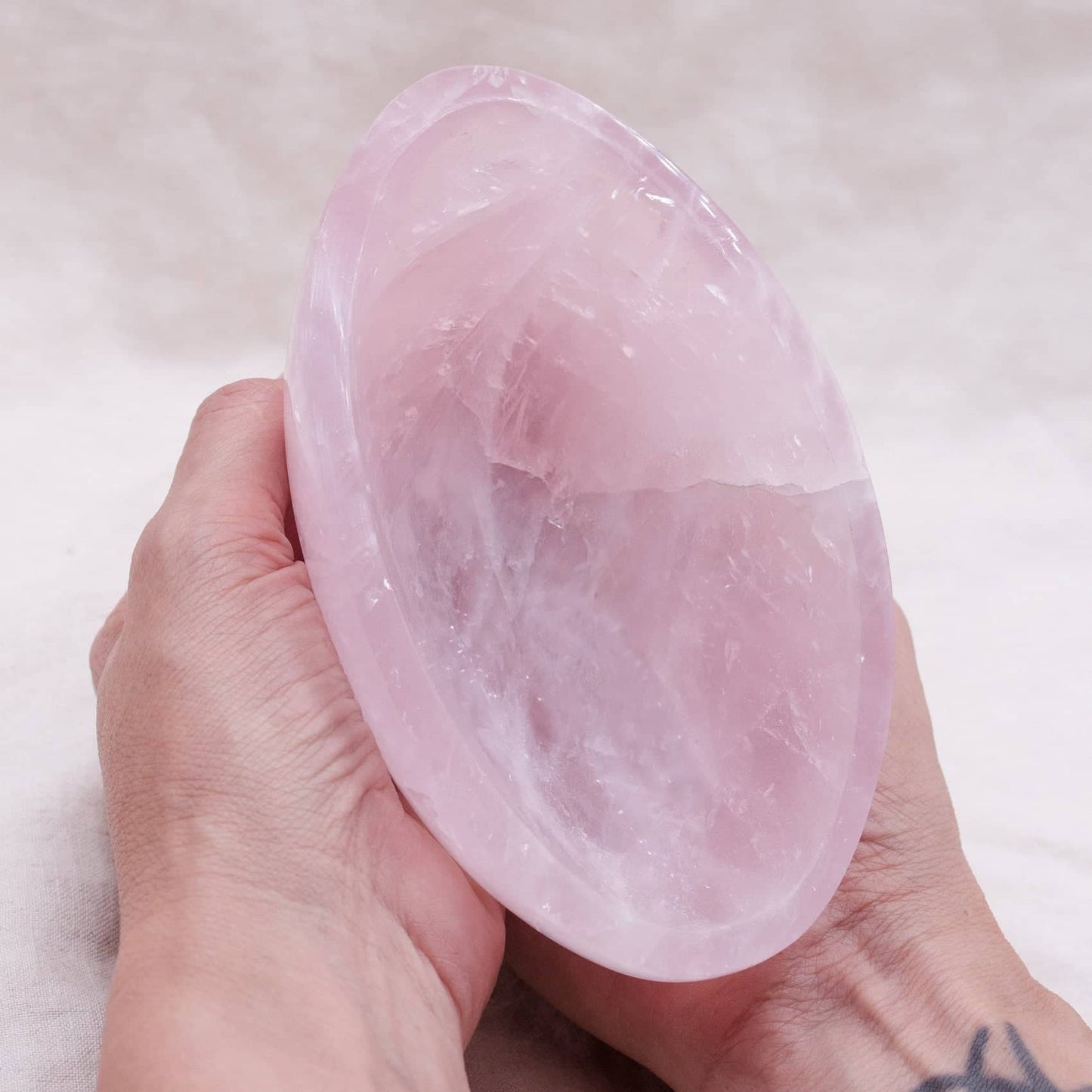 Rose Quartz Crystal Bowls- 1 of a Kind