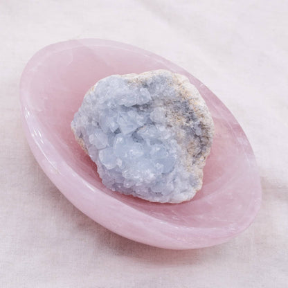 Rose Quartz Crystal Bowls- 1 of a Kind