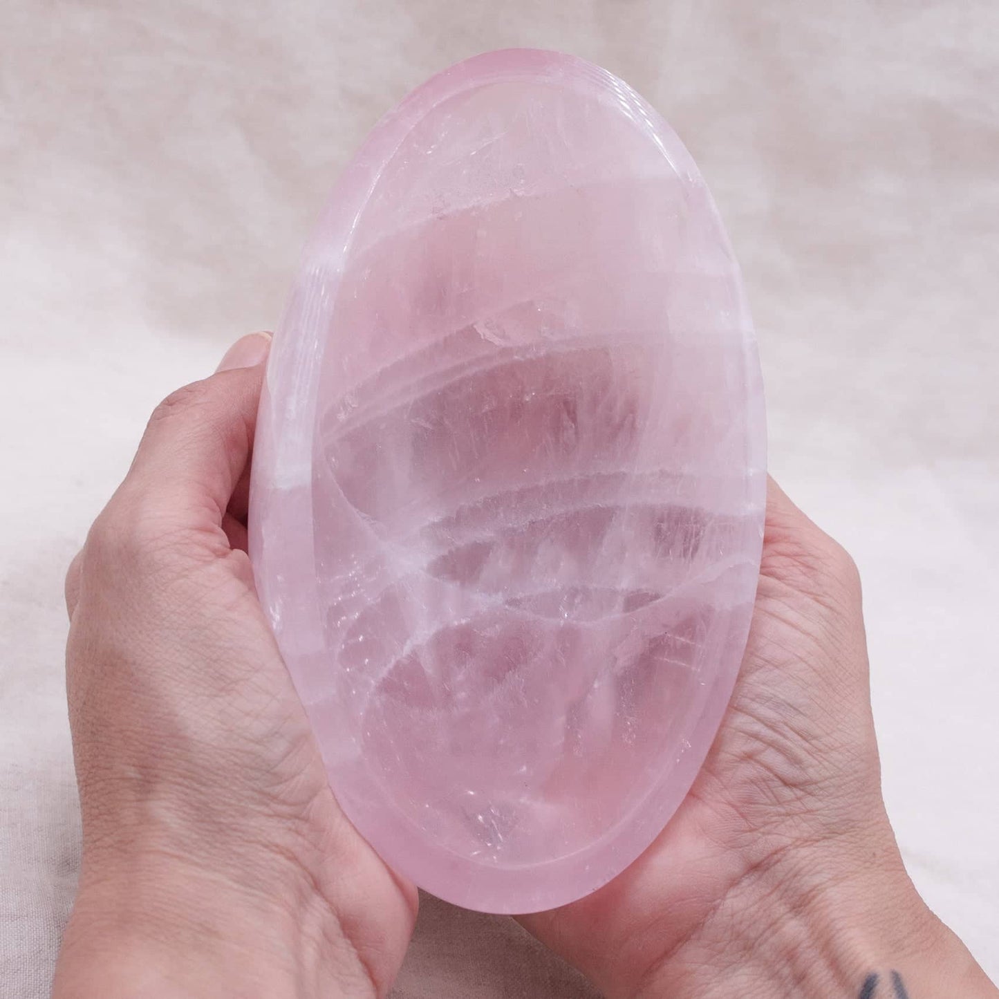 Rose Quartz Crystal Bowls- 1 of a Kind