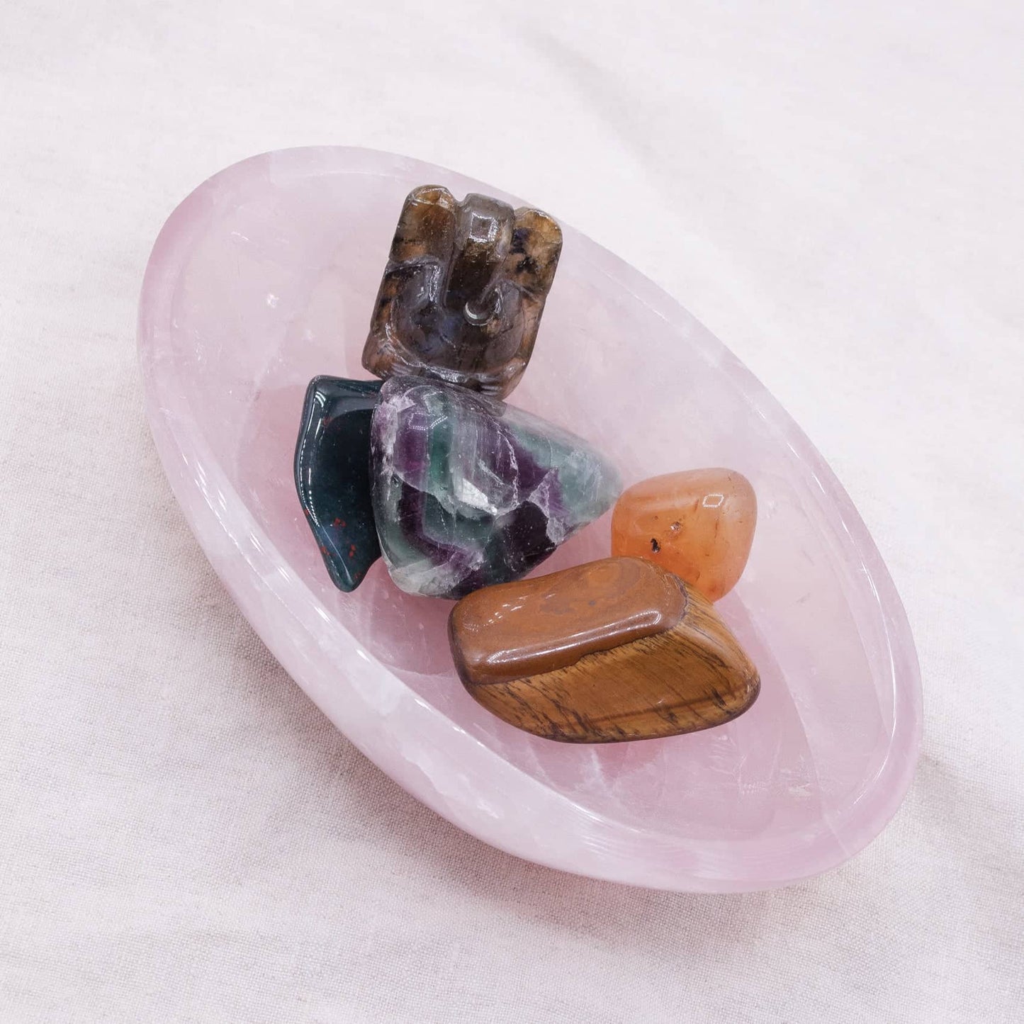 Rose Quartz Crystal Bowls- 1 of a Kind