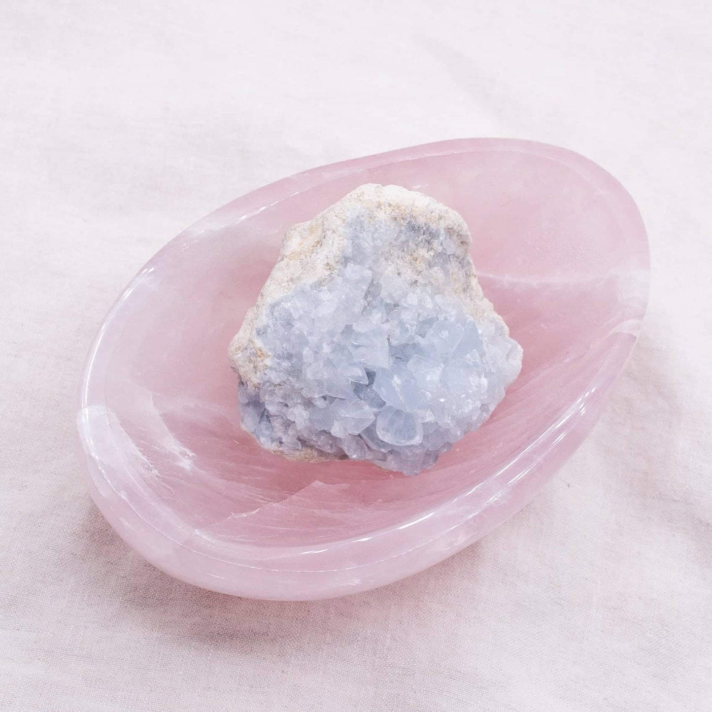Rose Quartz Crystal Bowls- 1 of a Kind