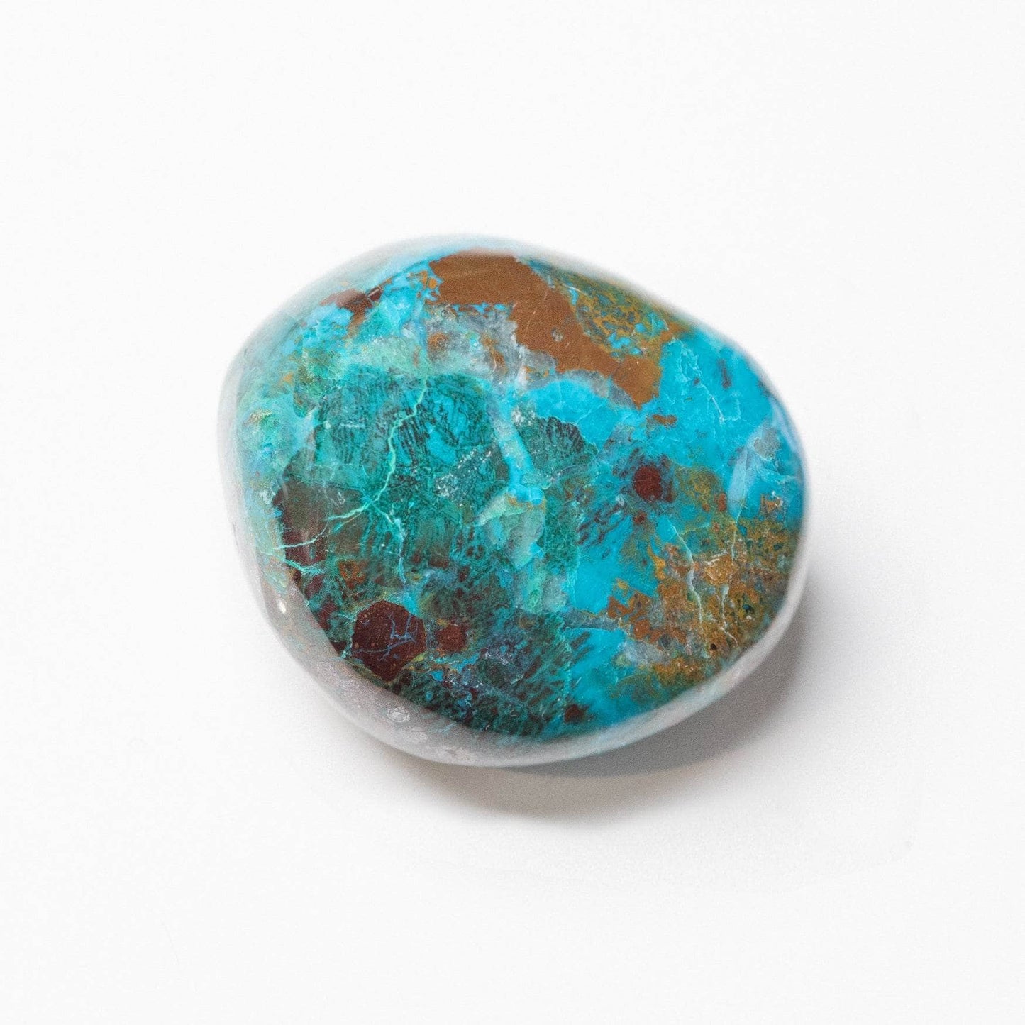 Rare Peruvian Chrysocolla Palm Stone
