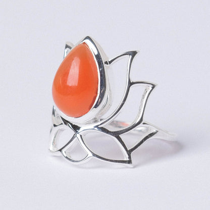 Lotus Gemstone Ring