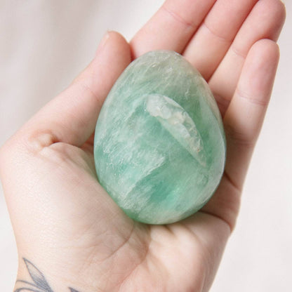 Green Rainbow Fluorite Eggs - AAA Premium Quality