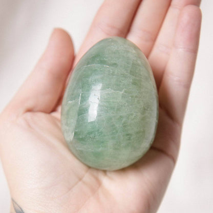 Green Rainbow Fluorite Eggs - AAA Premium Quality