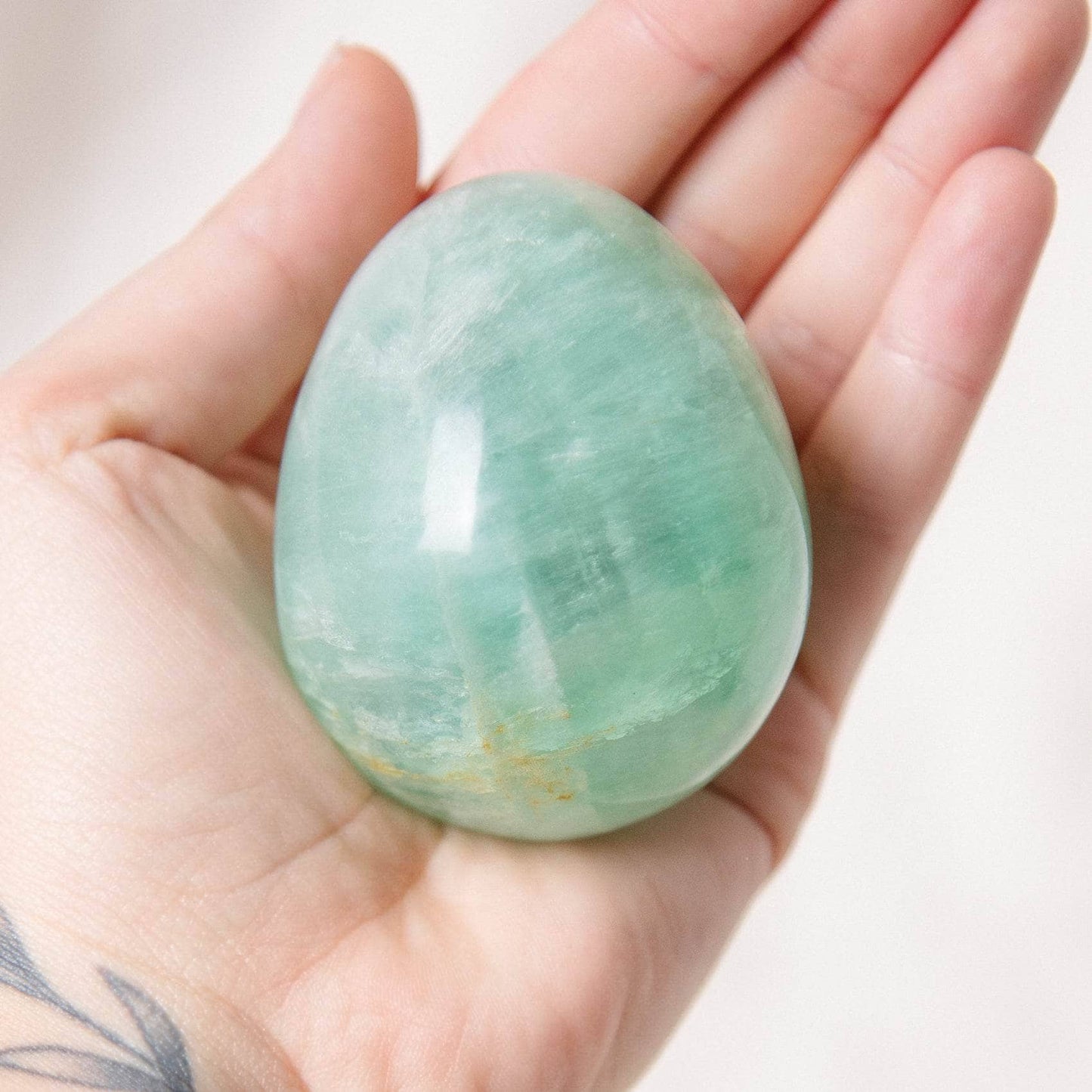 Green Rainbow Fluorite Eggs - AAA Premium Quality